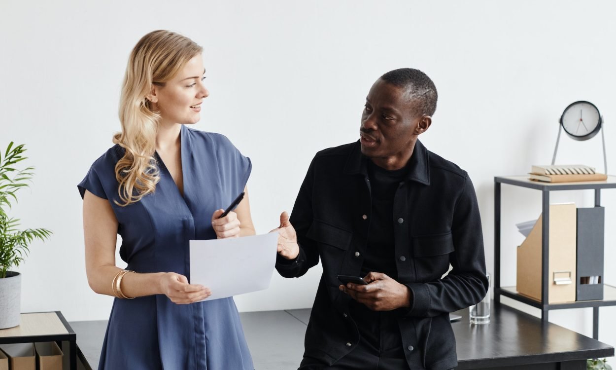 Two Support Workers Talking